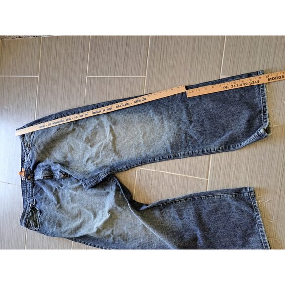 Vtg 90's Akademiks Denim Jeans Rhinestone Embellished Pockets Baggy Men's 44 - Picture 12 of 15